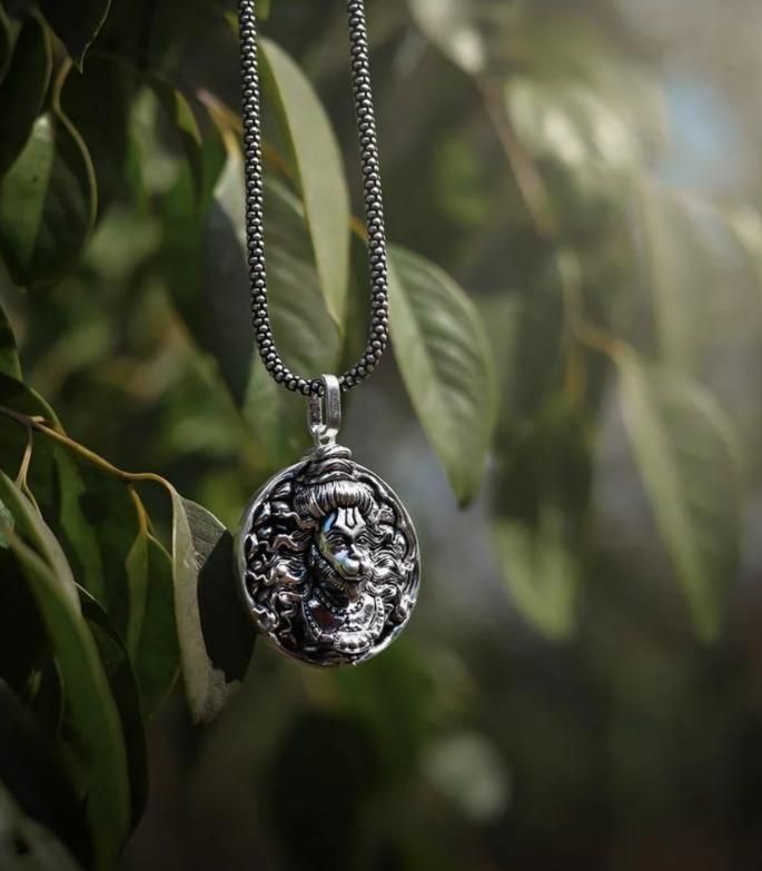 🚩Hanuman Ji Pendant Oxodaised Silver Chain🚩