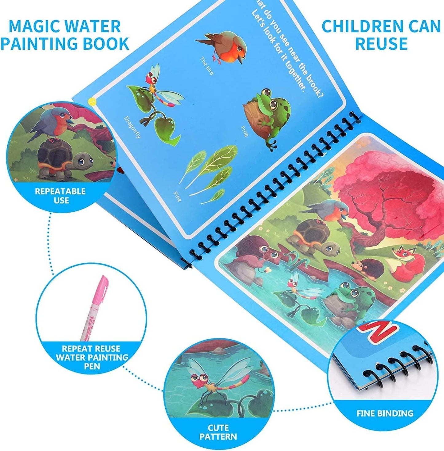 Reusable Magic Water Drawing Book