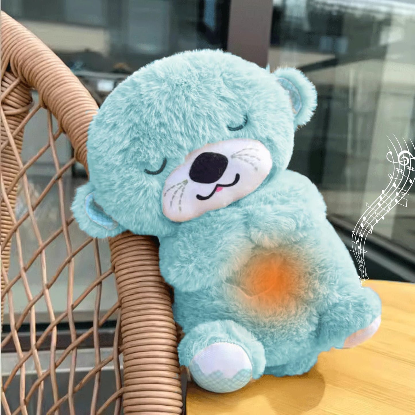 🧸Breathing Teddy Bear with Soothing Music, Comfort Plushie🧸